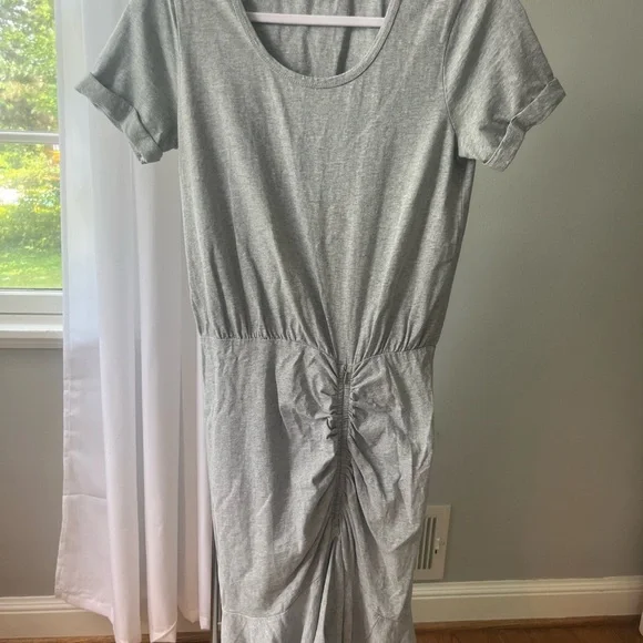 slim fit dress slacks Veronica Beard Theodora Ruched Dress - Medium Heather Grey